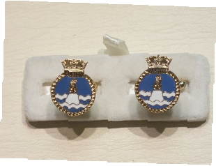 HMS Albion enamelled cufflinks - Click Image to Close